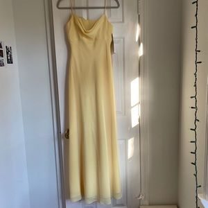 Michaelangelo drape front floor length dress